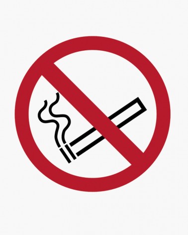 Picto adhésif "Interdit de fumer" pour marquage au sol