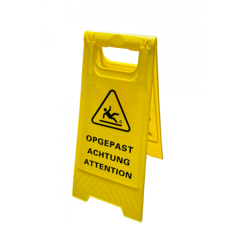 Chevalet sol glissant pliable 4 langues