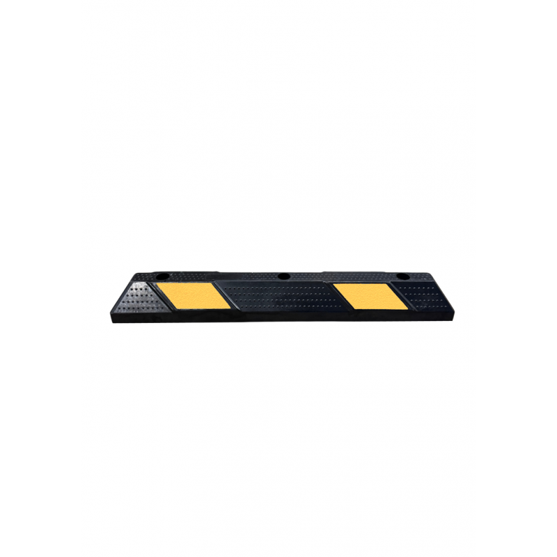 Butée de parking 90 cm noire jaune caoutchouc économique