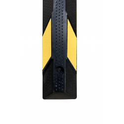 Butée de parking 90 cm noire jaune caoutchouc économique