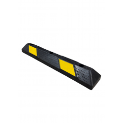 Butée de parking 90 cm noire jaune caoutchouc économique