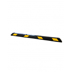 Butée de parking 183 cm noire jaune caoutchouc économique