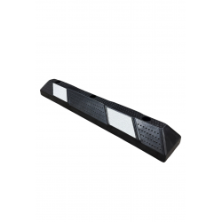 Butée de parking 90 cm noire blanche caoutchouc économique