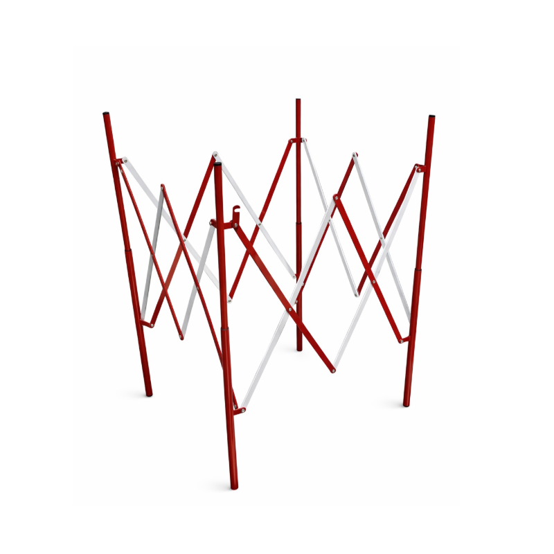 Barrière de regard extensible acier rouge/blanc 1.30 m STRELLIS