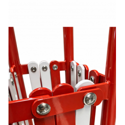 Barrière de regard extensible acier rouge/blanc 1.30 m STRELLIS