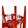 Barrière de regard extensible acier rouge/blanc 1.30 m STRELLIS