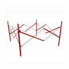 Barrière de regard extensible acier rouge/blanc 1.30 m STRELLIS