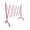 Barrière extensible acier rouge/blanc 2.50 m STRELLIS