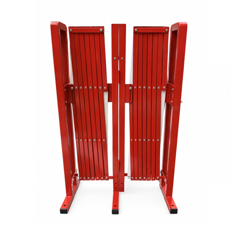 Barrière extensible XL acier rouge/blanc 4.00 m STRELLIS