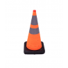 Cône de signalisation pliable avec LED et bandes réfléchissantes (50 ou 75 cm)