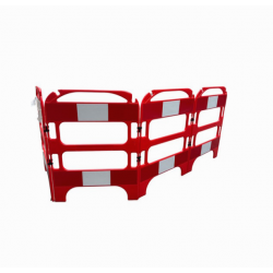 Barrière de regard FENZO rouge déployée protection