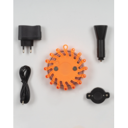 Lampe de chantier LED clignotante orange