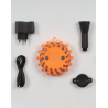 Lampe de chantier LED clignotante orange
