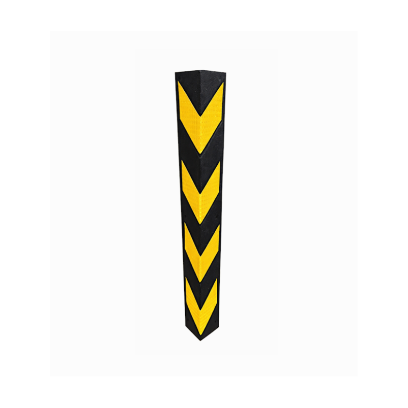 Protection d’angle en caoutchouc noir et jaune