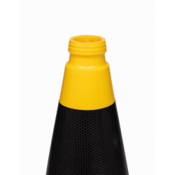 Cône de signalisation jaune et noir – 50 ou 75 cm