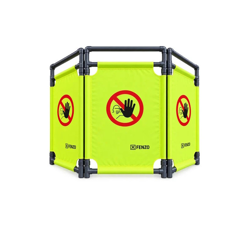 Barrière d’intervention FENZO 3X – 3 panneaux haute visibilité