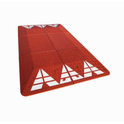 Coussin berlinois rouge Ri-Traffic, ralentisseur modulaire avec triangles réfléchissants blancs