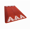 Coussin berlinois rouge Ri-Traffic, ralentisseur modulaire avec triangles réfléchissants blancs