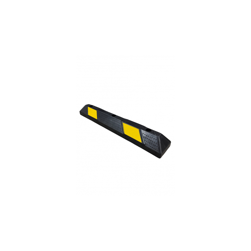 Butée de parking caoutchouc noir et jaune 90 cm