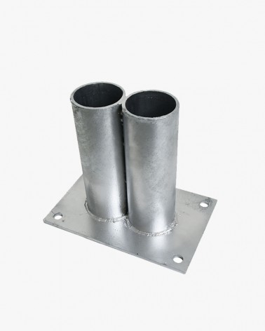 Base à fixer simple ou double pour barrière ⌀60 mm série BAS600